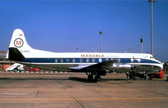 Photo of Mandala Airlines Viscount G-APOX c/n 418 June 1970