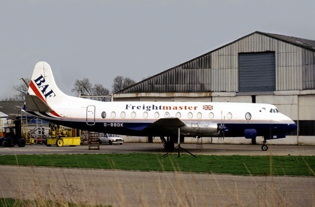 Photo of British Air Ferries (BAF) Viscount G-BBDK c/n 291 April 1985