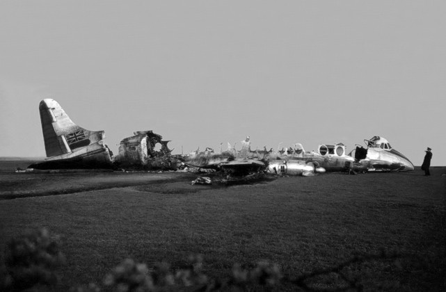 BEA V.802 series Viscount G-AORC crashed on to the Hill of Barnweil at Craigie, Ayrshire, Scotland