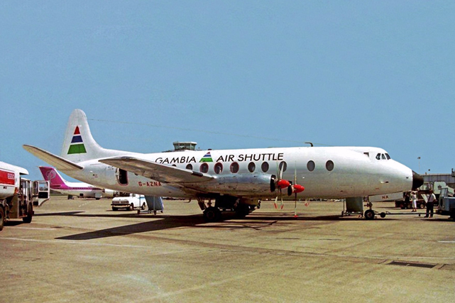 Photo of British Air Ferries (BAF) Viscount G-AZNA c/n 350