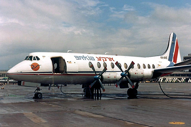 Photo of Go Transportation Inc Viscount 4X-AVE c/n 403 May 1982