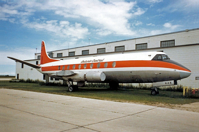 Photo of Barney Lamm Viscount CF-THF c/n 223 June 1984