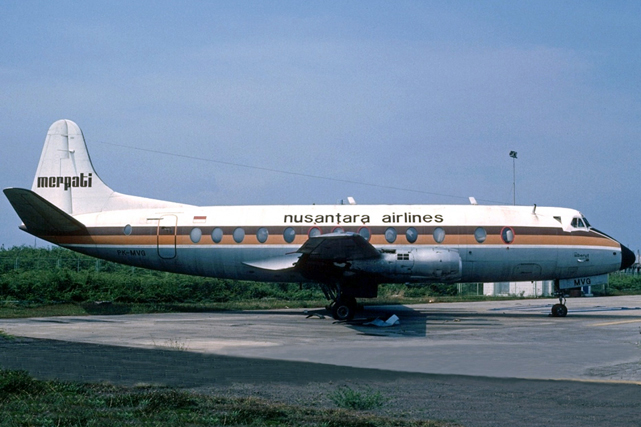 Photo of Merpati Nusantara Airlines (MNA) Viscount PK-MVG c/n 445 October 1989