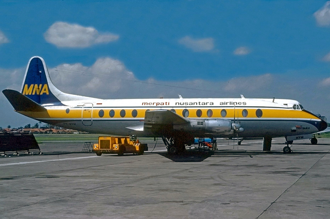 Photo of Merpati Nusantara Airlines (MNA) Viscount PK-MVM c/n 459 June 1981