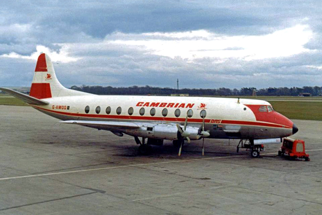 Photo of Cambrian Airways Viscount G-AMOO c/n 28 October 1967