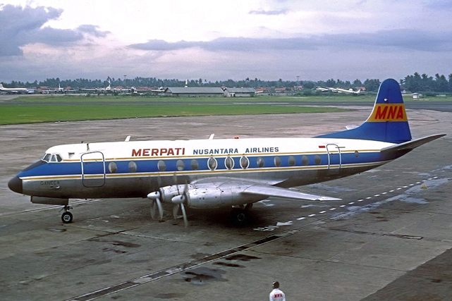 Photo of Merpati Nusantara Airlines (MNA) Viscount PK-MVG c/n 445 December 1971