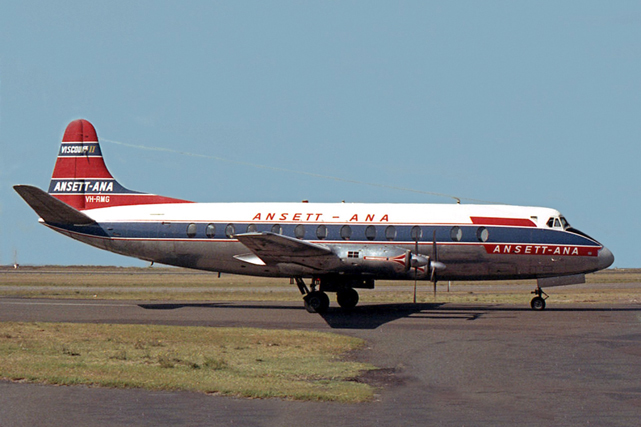 Photo of ANSETT-ANA Viscount VH-RMG c/n 414 January 1969