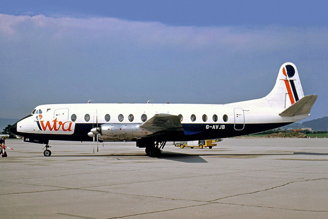 Photo of Intra Airways Viscount G-AVJB c/n 375 July 1979