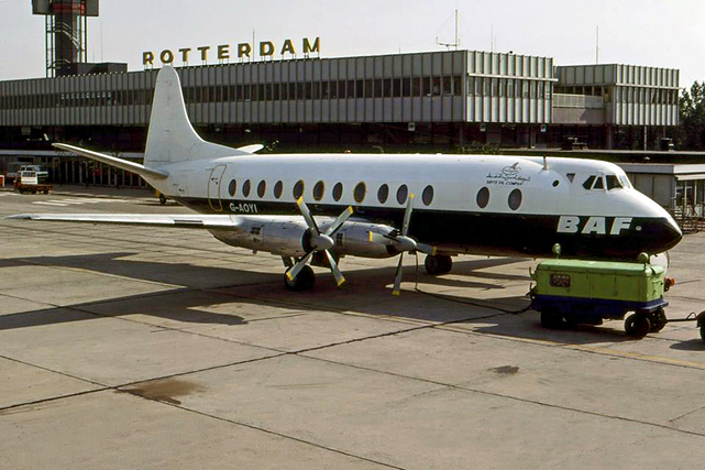 Photo of British Air Ferries (BAF) Viscount G-AOYI * c/n 257 May 1982