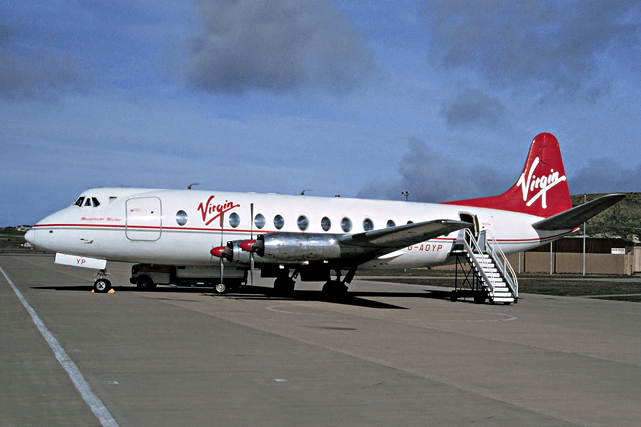 Photo of Virgin Atlantic Airways Viscount G-AOYP c/n 265 September 1986