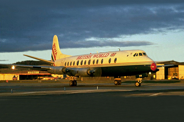 Photo of British World Airlines (BWA) Viscount G-AOHM c/n 162