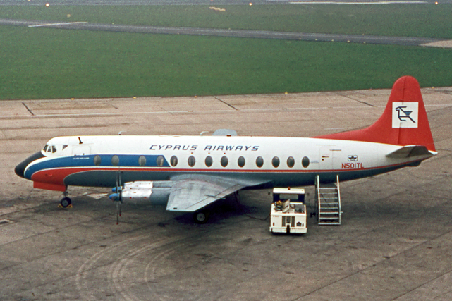 Photo of Cyprus Airways Ltd Viscount N501TL c/n 353 May 1976