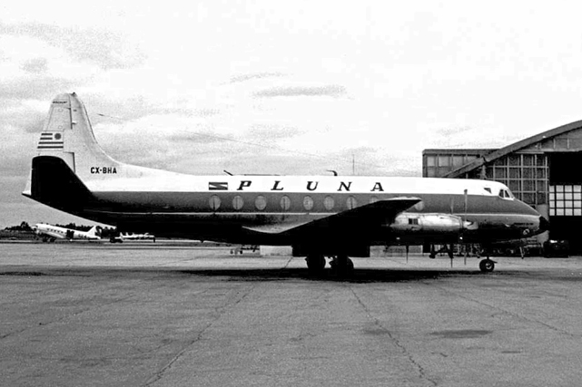 Photo of Primeras Lineas Uruguayas de Navegacion Aerea (PLUNA) Viscount CX-BHA c/n 130 April 1974