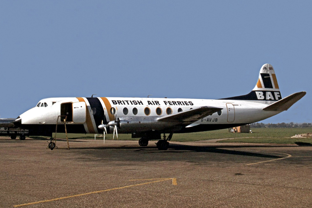 Photo of British Air Ferries (BAF) Viscount G-AVJB c/n 375 March 1982