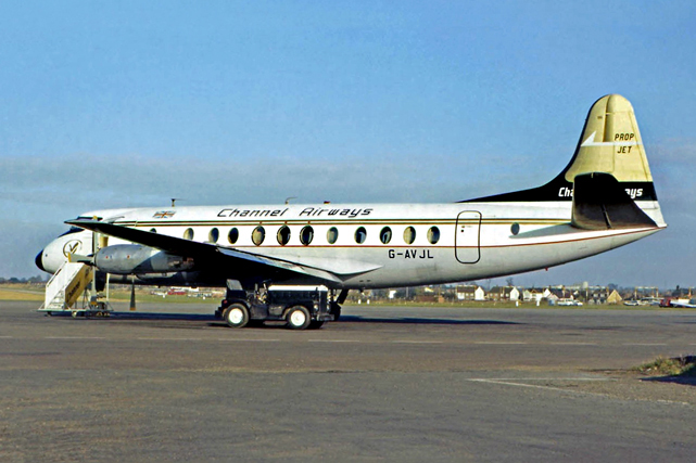 Photo of Channel Airways Viscount G-AVJL c/n 389 April 1972