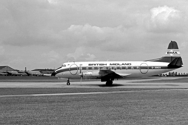 Photo of British Midland Airways (BMA) Viscount G-AWGV c/n 116