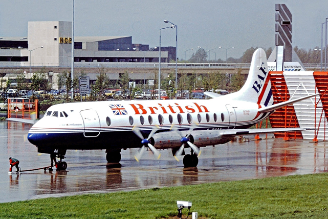 Photo of British Air Ferries (BAF) Viscount G-BNAA c/n 311 May 1987