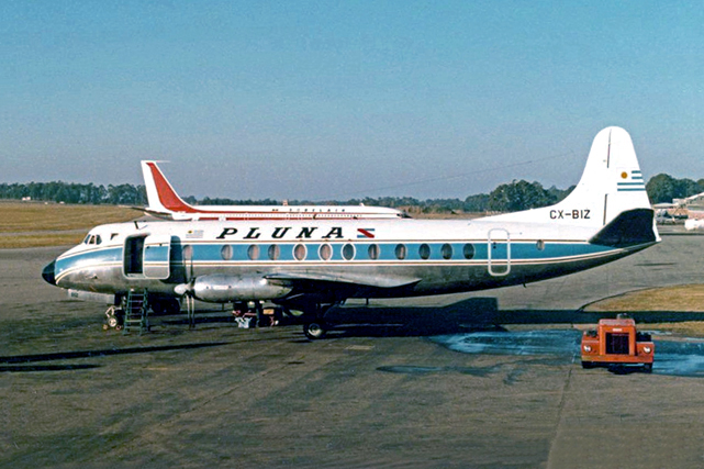 Photo of Primeras Lineas Uruguayas de Navegacion Aerea (PLUNA) Viscount CX-BIZ c/n 316 July 1979