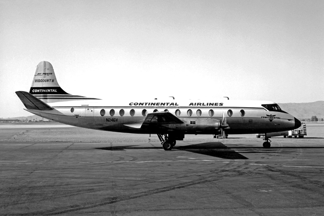 Photo of Continental Airlines Viscount N246V c/n 359 June 1960