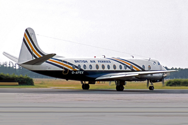 Photo of British Air Ferries (BAF) Viscount G-APEX c/n 381 August 1981