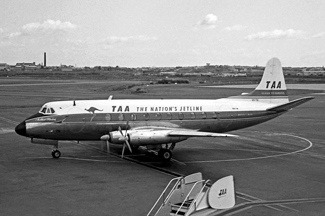 Photo of Trans-Australia Airlines (TAA) Viscount VH-TVI c/n 147 February 1965