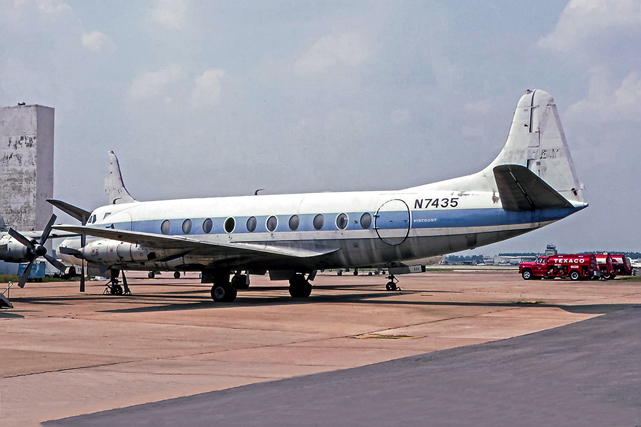 Photo of Bass Aviation Inc Viscount N7435 c/n 133 September 1981