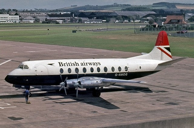 Photo of British Airways (BA) Viscount G-AMOG * c/n 7 June 1974