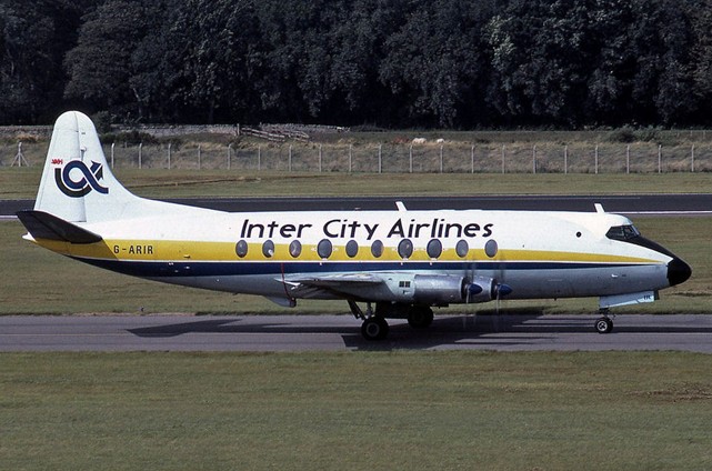 Photo of Inter City Airlines Viscount G-ARIR c/n 36 June 1982