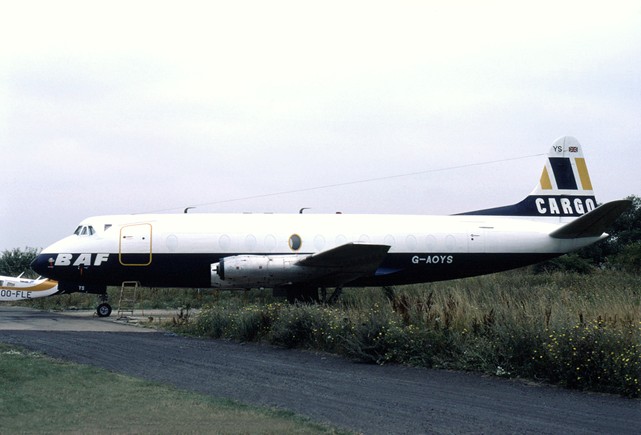 Photo of British Air Ferries (BAF) Viscount G-AOYS c/n 267 August 1983