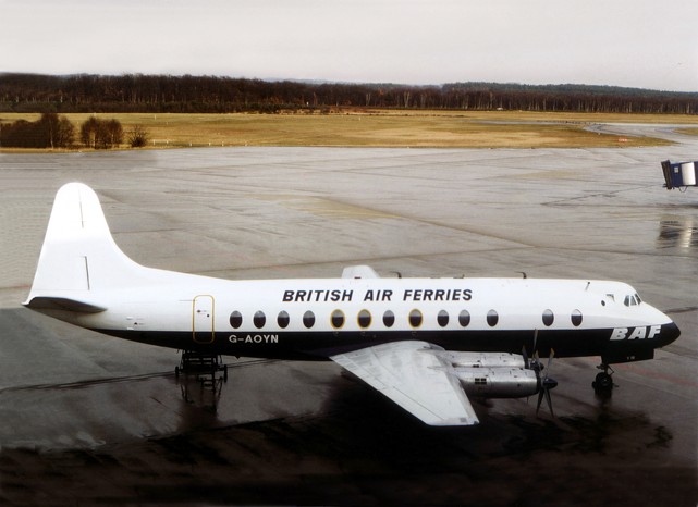 Photo of British Air Ferries (BAF) Viscount G-AOYN c/n 263