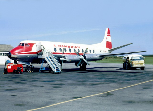 Photo of Cambrian Airways Viscount G-AMOO c/n 28 July 1968