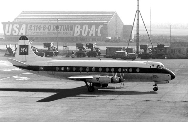 Photo of British European Airways Corporation (BEA) Viscount G-AOJF c/n 155 May 1964