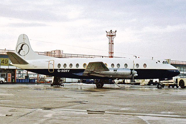 Photo of Euroair Transport Ltd Viscount G-AOHV c/n 170 January 1984