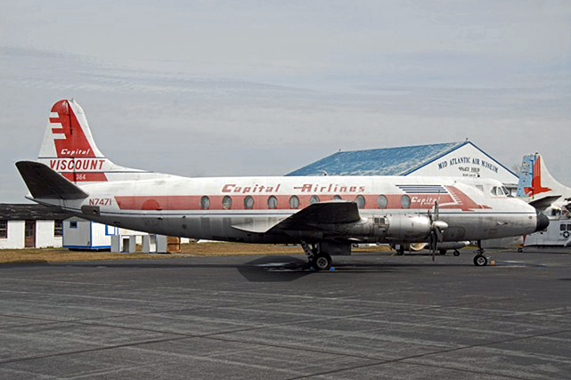 Photo of Mid Atlantic Air Museum (MAAM) Viscount N7471 c/n 233 March 2017