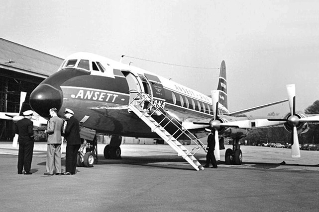 Photo of ANSETT-ANA Viscount VH-RMI c/n 416 April 1959