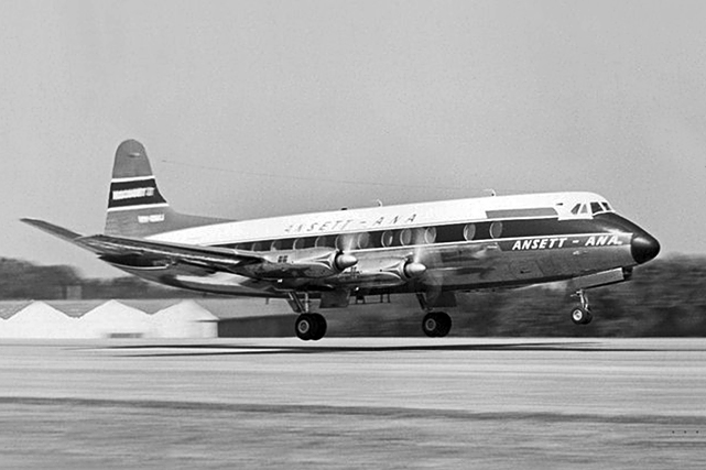 Photo of ANSETT-ANA Viscount VH-RMJ c/n 417 May 1959