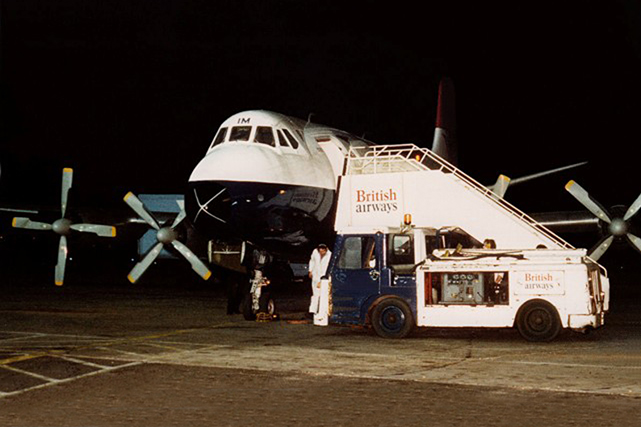 Photo of British Airways (BA) Viscount G-APIM c/n 412 March 1982