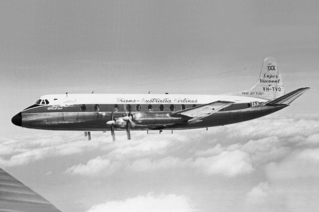 Photo of Trans-Australia Airlines (TAA) Viscount VH-TVQ c/n 434 June 1959