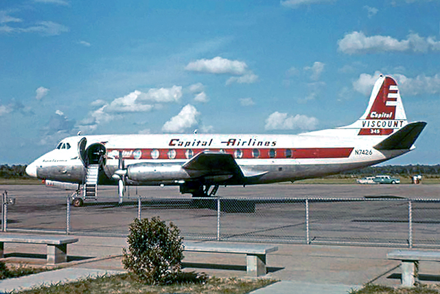 Photo of Capital Airlines (USA) Viscount N7426 c/n 124 September 1960