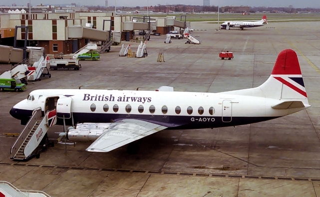 Photo of British Airways (BA) Viscount G-AOYO c/n 264 August 1977