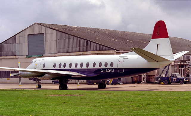 Photo of British Air Ferries (BAF) Viscount G-AOYJ c/n 259 April 1981