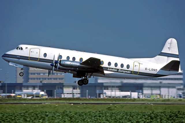 Photo of London European Airways Viscount G-LOND c/n 257 July 1985
