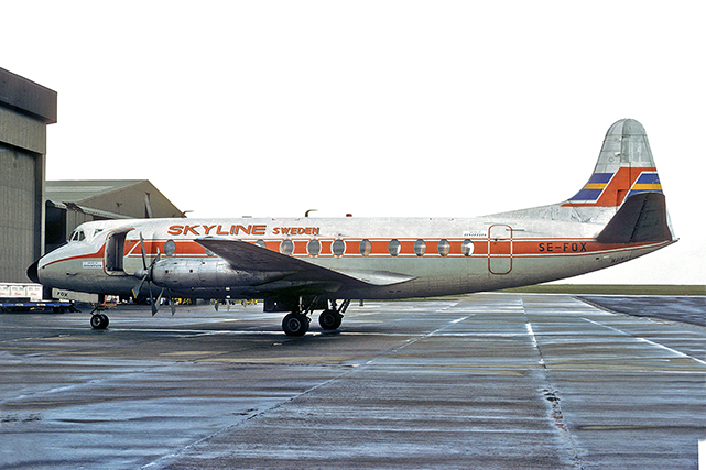 Photo of Skyline Sweden AB Viscount SE-FOX c/n 340 March 1977