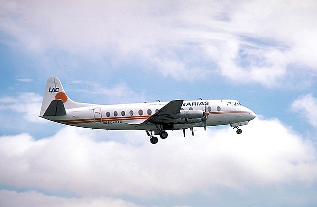 Photo of Lineas Aereas Canarias (LAC) Viscount EC-DXU c/n 264 August 1987