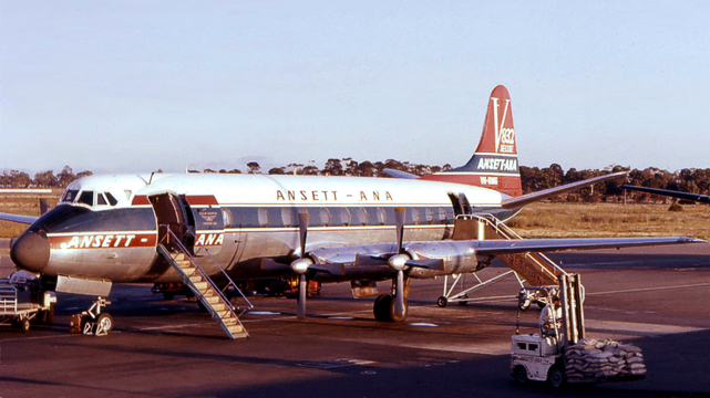 Photo of ANSETT-ANA Viscount VH-RMG c/n 414 April 1967