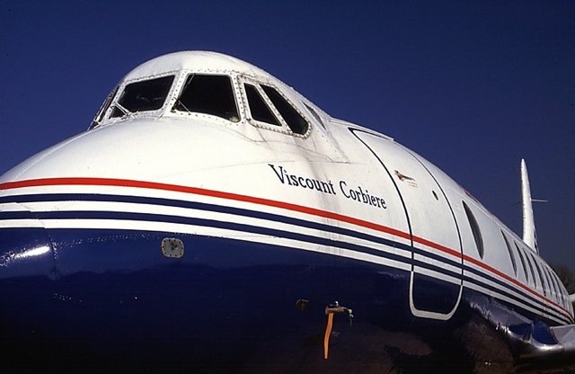Photo of British Air Ferries (BAF) Viscount G-AOYP c/n 265 March 1985
