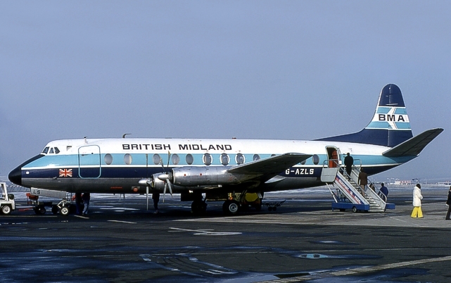 Photo of British Midland Airways (BMA) Viscount G-AZLS
