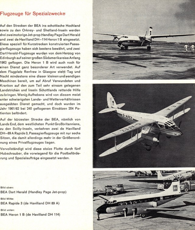 BEA - British European Airways Aircraft 1963