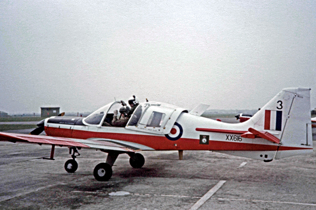 Scottish Aviation Bulldog T.1 XX616 taken in March 1983