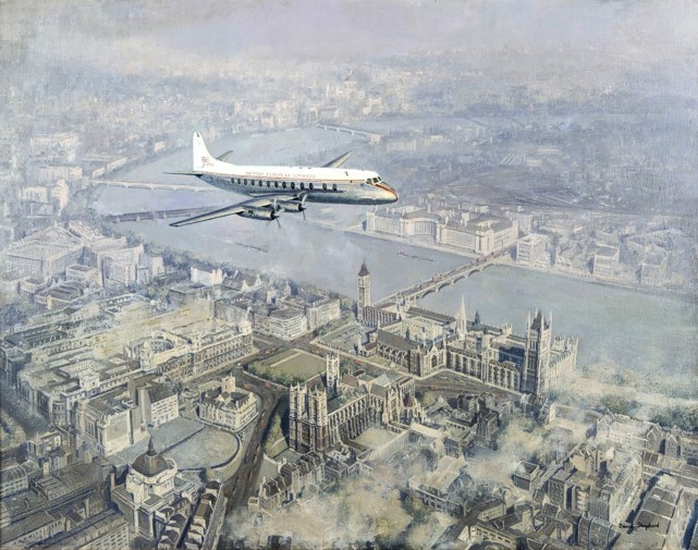 David Shepherd 'Viscount over London' painting